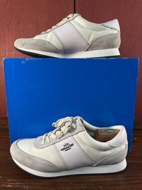 Coach Raelyn Runner Shoe Suede Chalk White Women's Size 9,5B |G2134